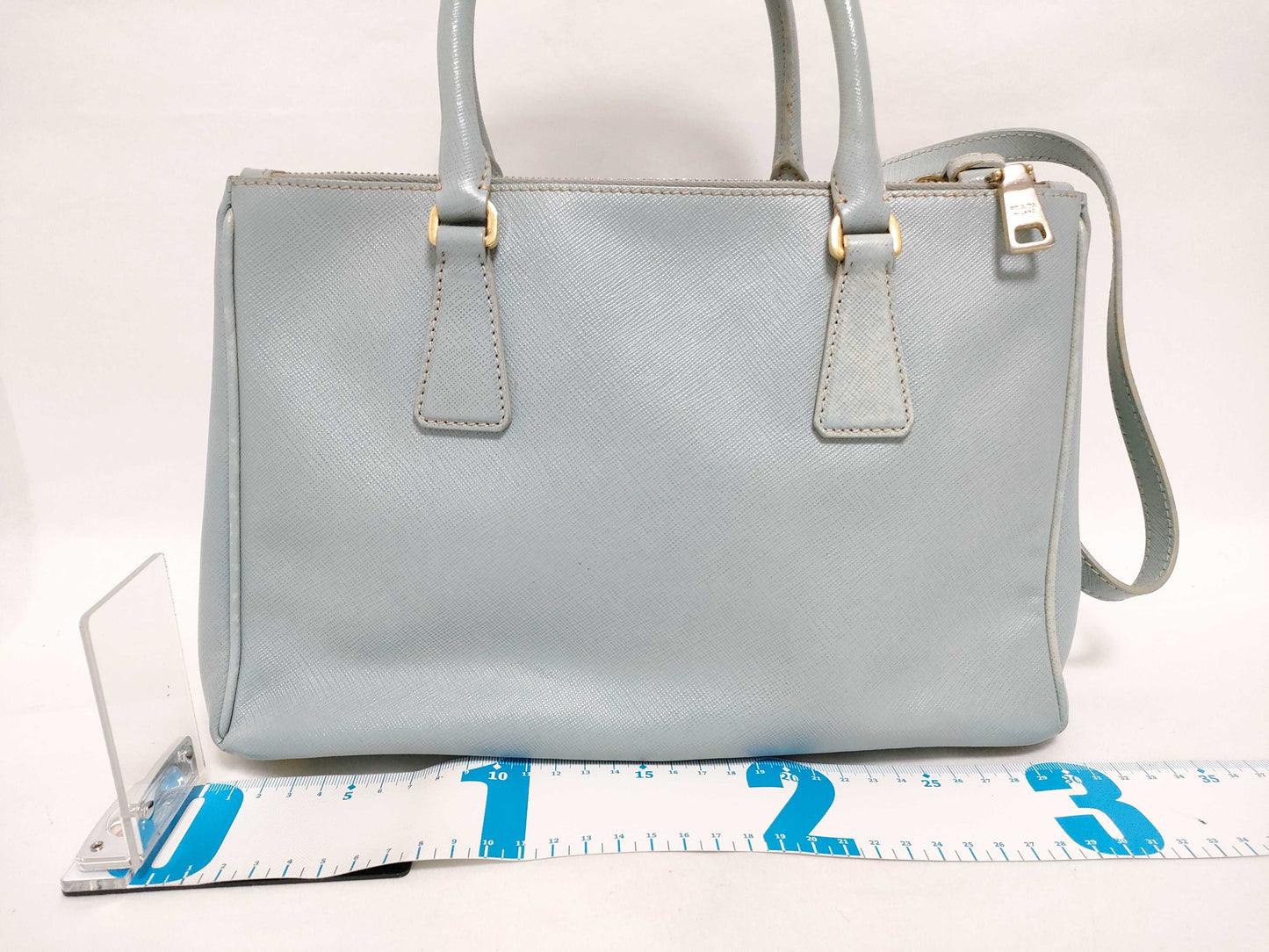 PRADA Galleria Saffiano Leather Handbag in Light Blue