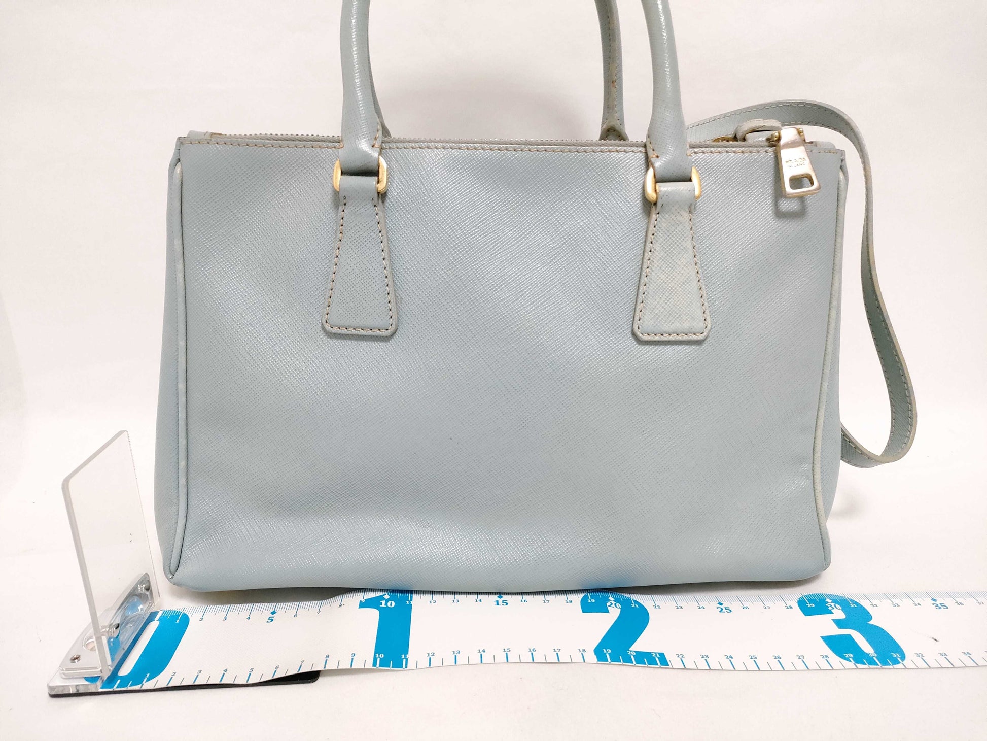 PRADA Galleria Saffiano Leather Handbag in Light Blue