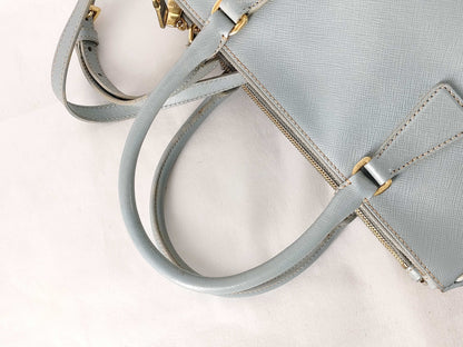 PRADA Galleria Saffiano Leather Handbag in Light Blue