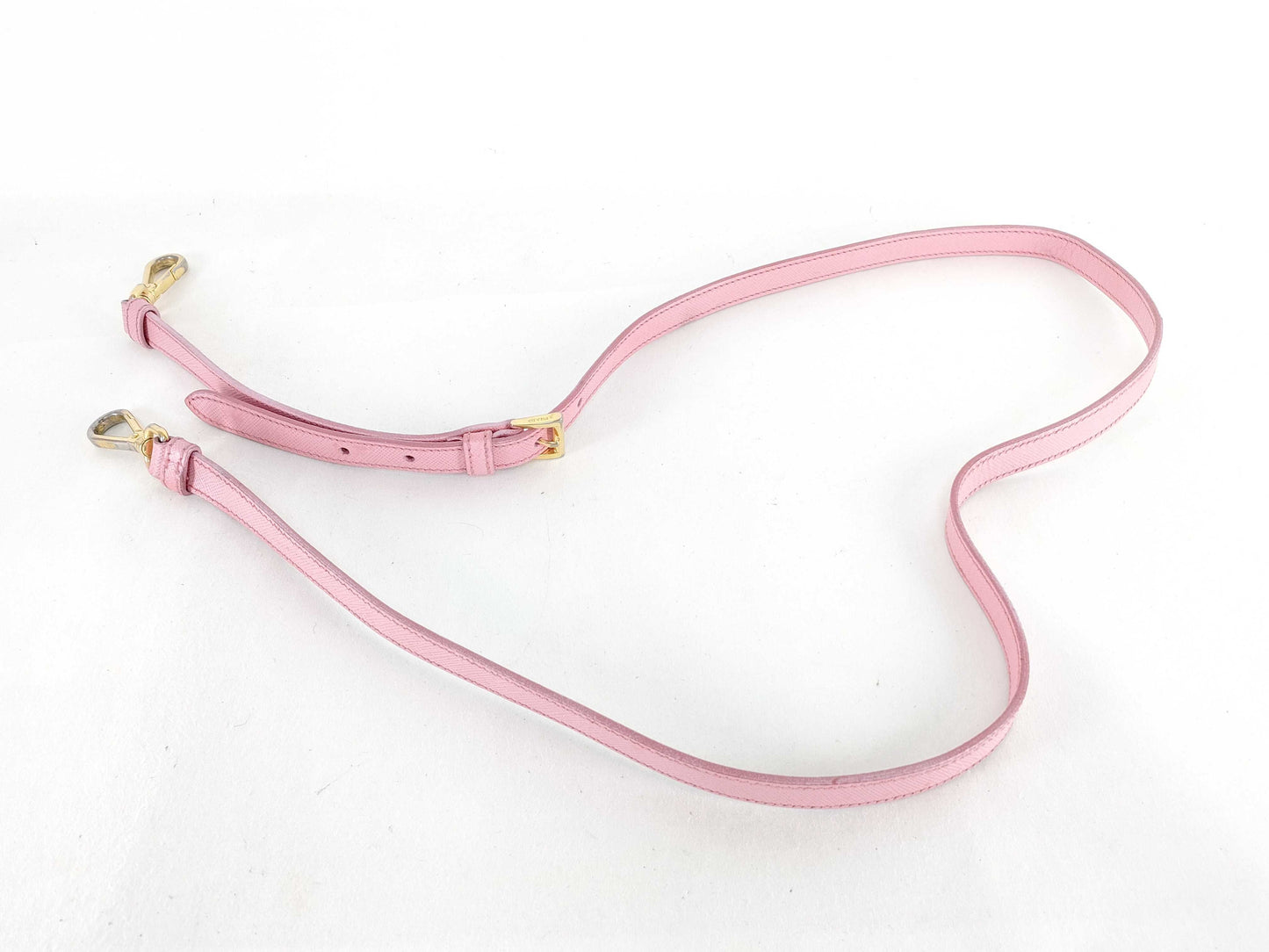 PRADA PRADA Saffiano Shoulder Bag Pink with Triangle Logo Plate