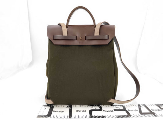 HERMES Air Bag, Khaki Brown, G Backpack
