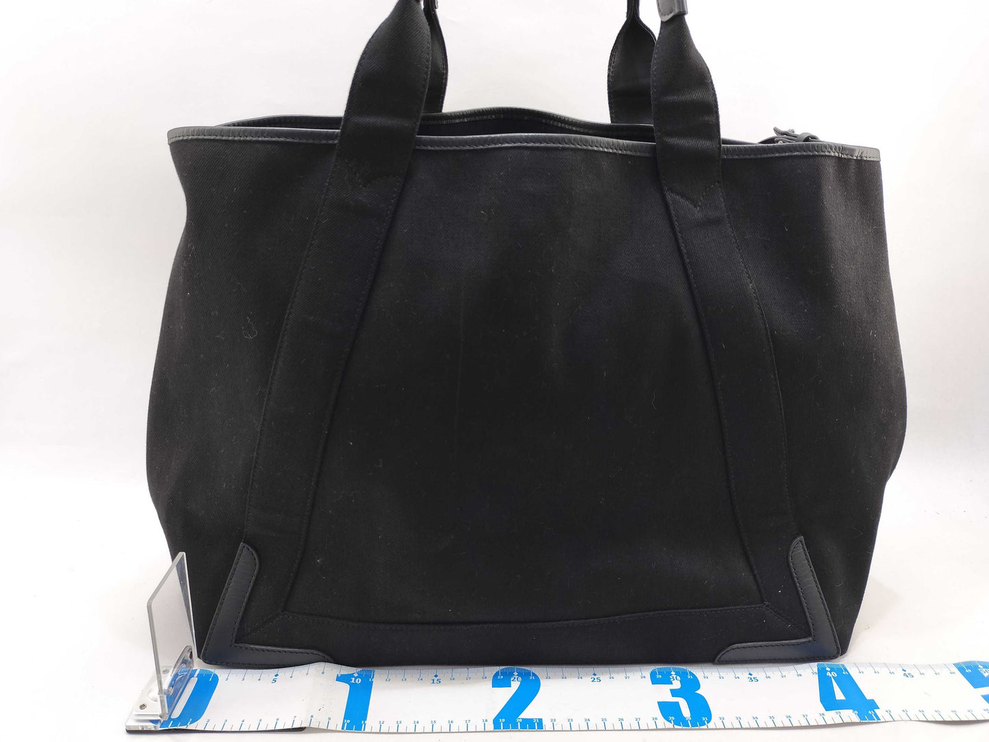 BALENCIAGA Cabas L Tote Bag with Pouch, Black, 339936