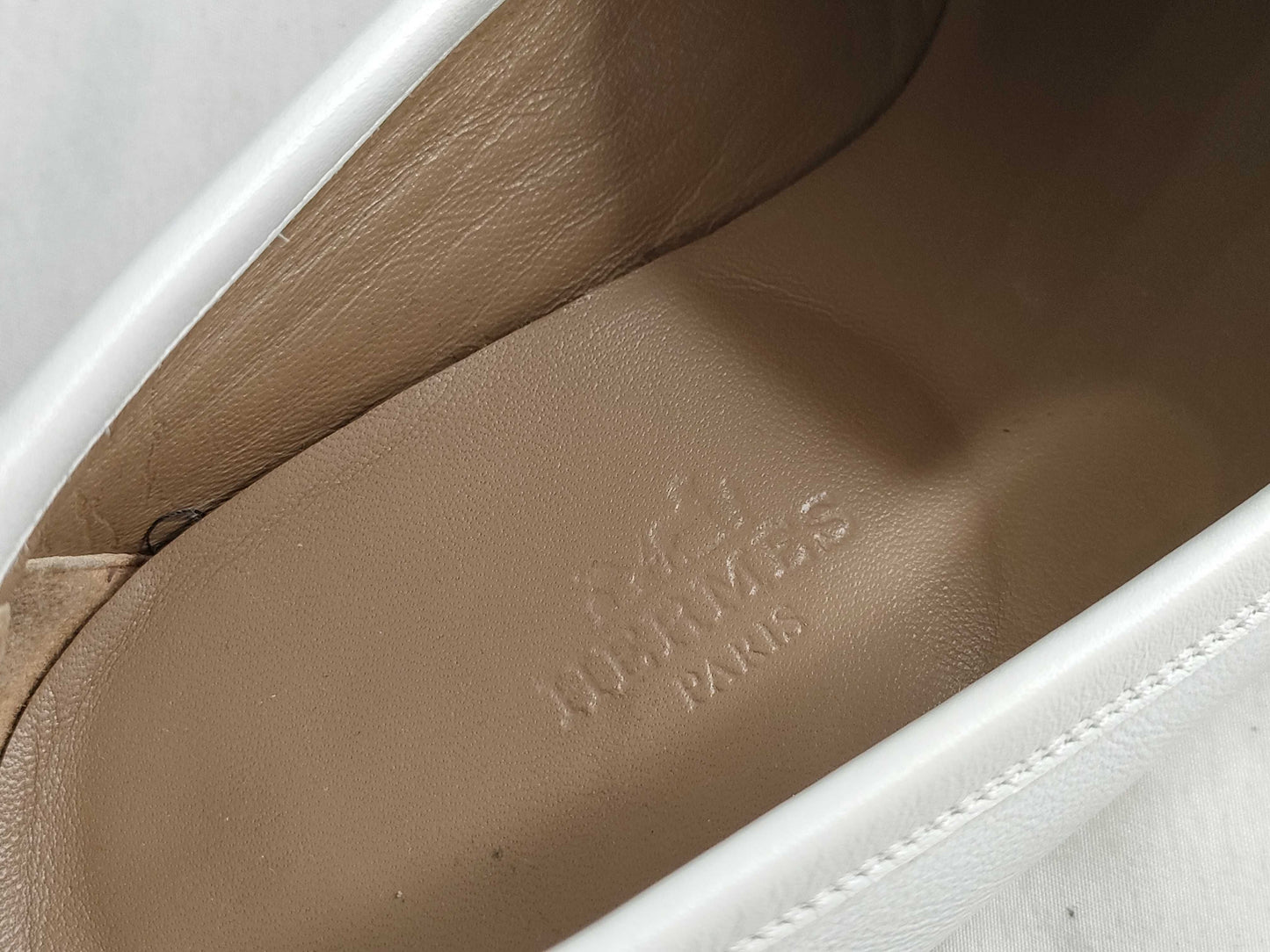 HERMES Hermes Loafers White Size 36 Fringe Loafers