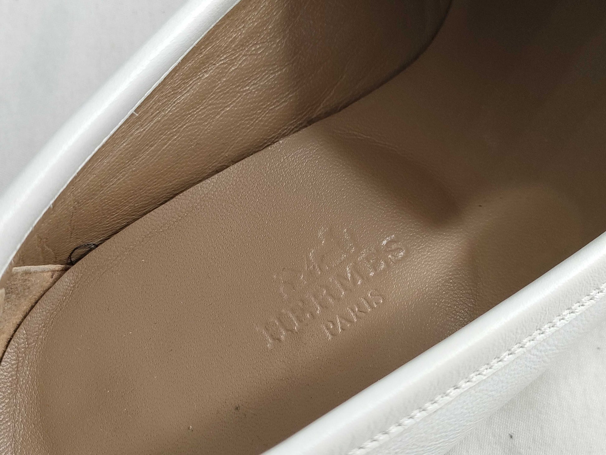 HERMES Hermes Loafers White Size 36 Fringe Loafers