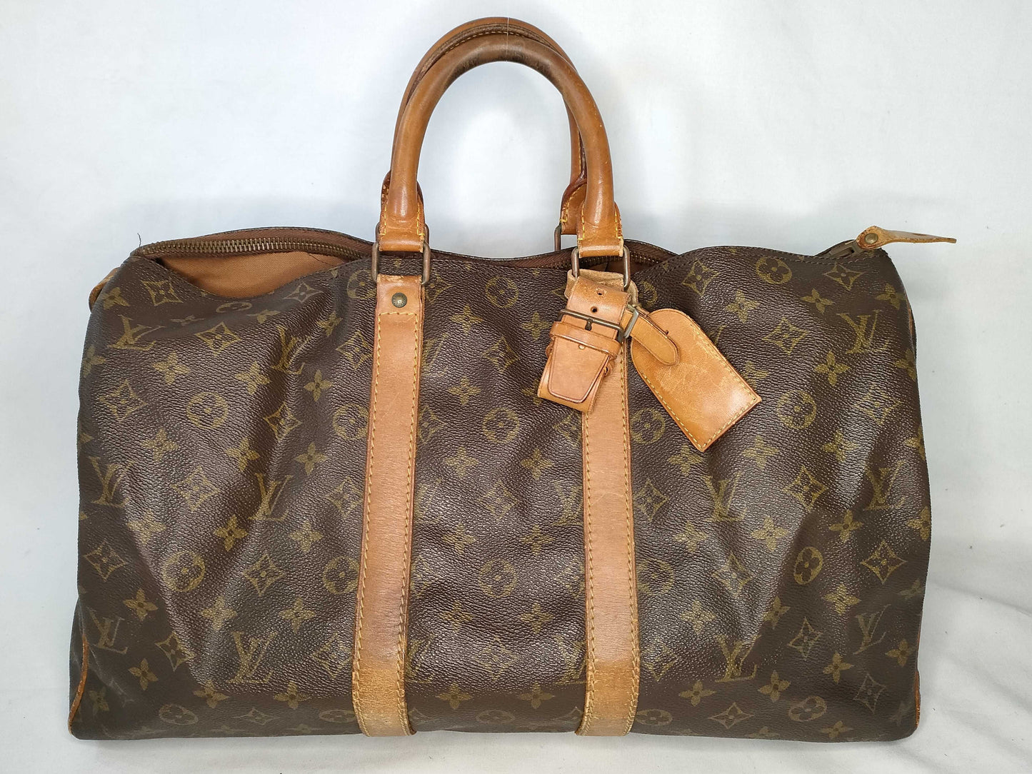 LOUIS VUITTON Monogram Boston Bag Keepall 45 Old Model Serial SA Boston Bag