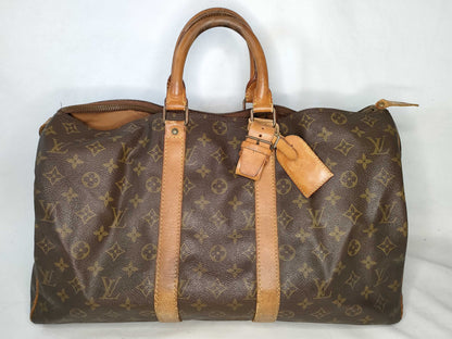 LOUIS VUITTON Monogram Boston Bag Keepall 45 Old Model Serial SA Boston Bag