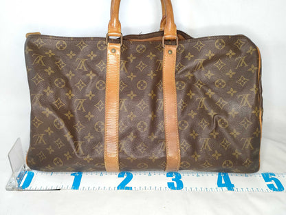LOUIS VUITTON Monogram Boston Bag Keepall 45 Old Model Serial SA Boston Bag