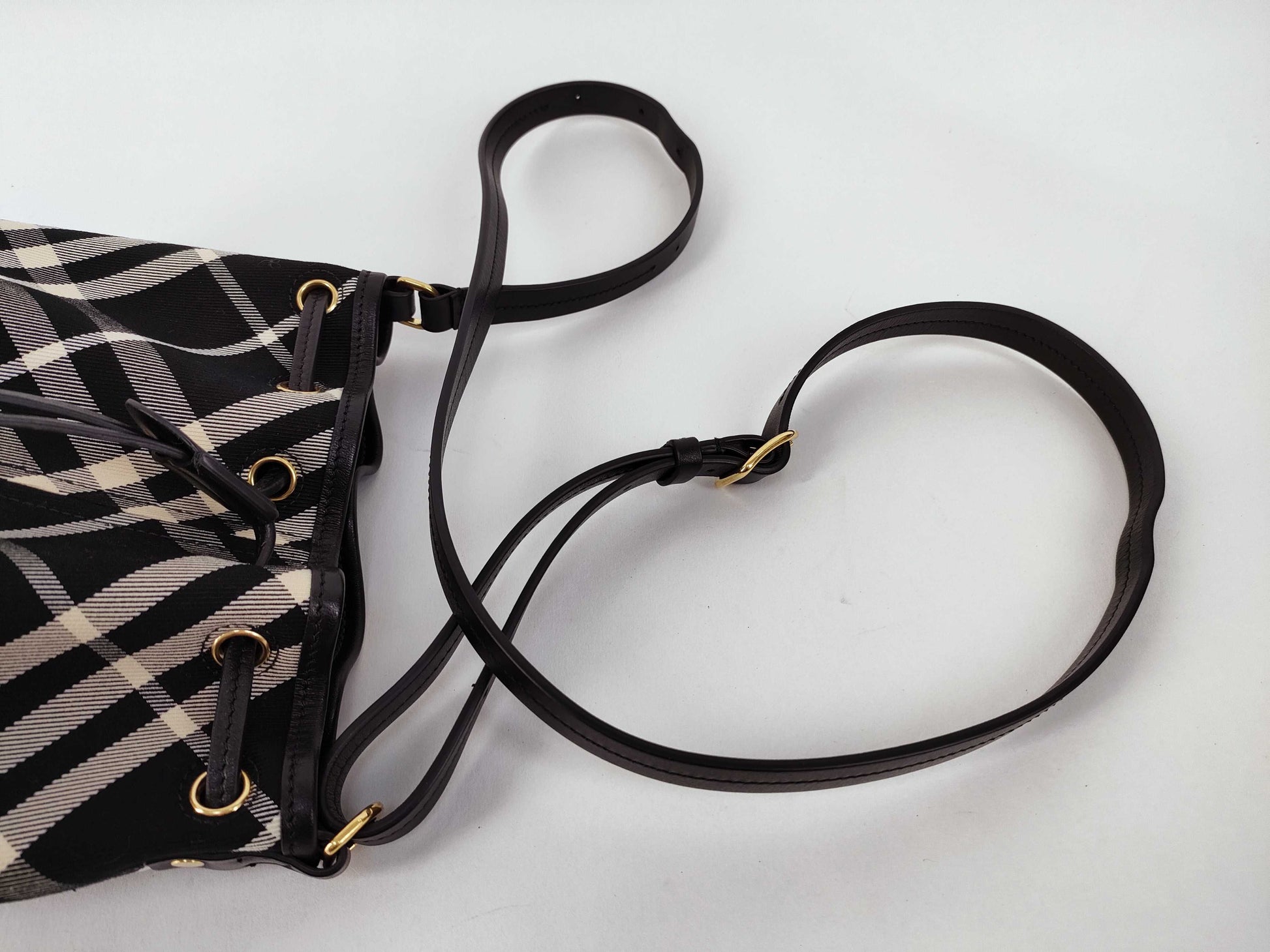 BURBERRY DRAWSTRING Bucket Bag Shoulder Bag