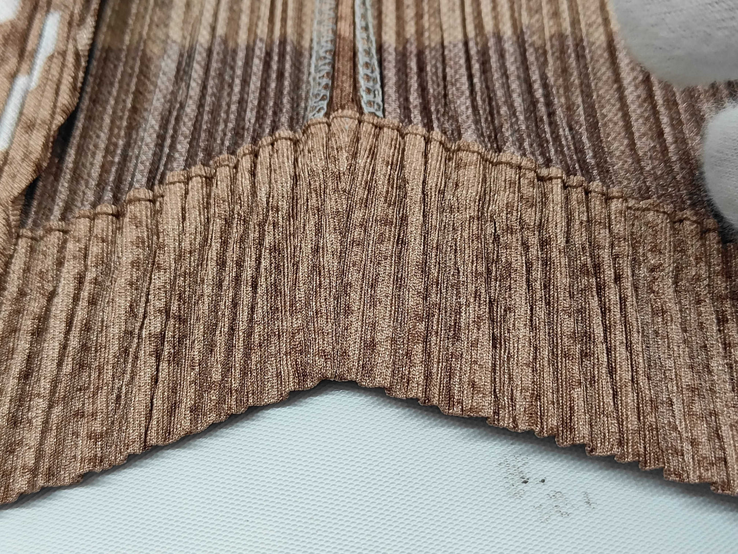 ISSEY MIYAKE Pleats Please Bowling Print Top