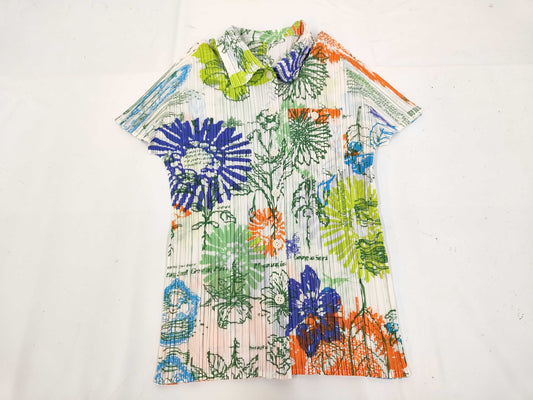 ISSEY MIYAKE Pleats Please all-over print blouse top