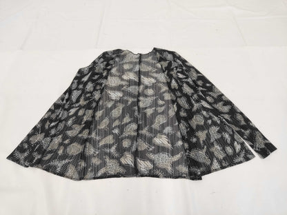ISSEY MIYAKE Pleats Please all-over print cardigan top