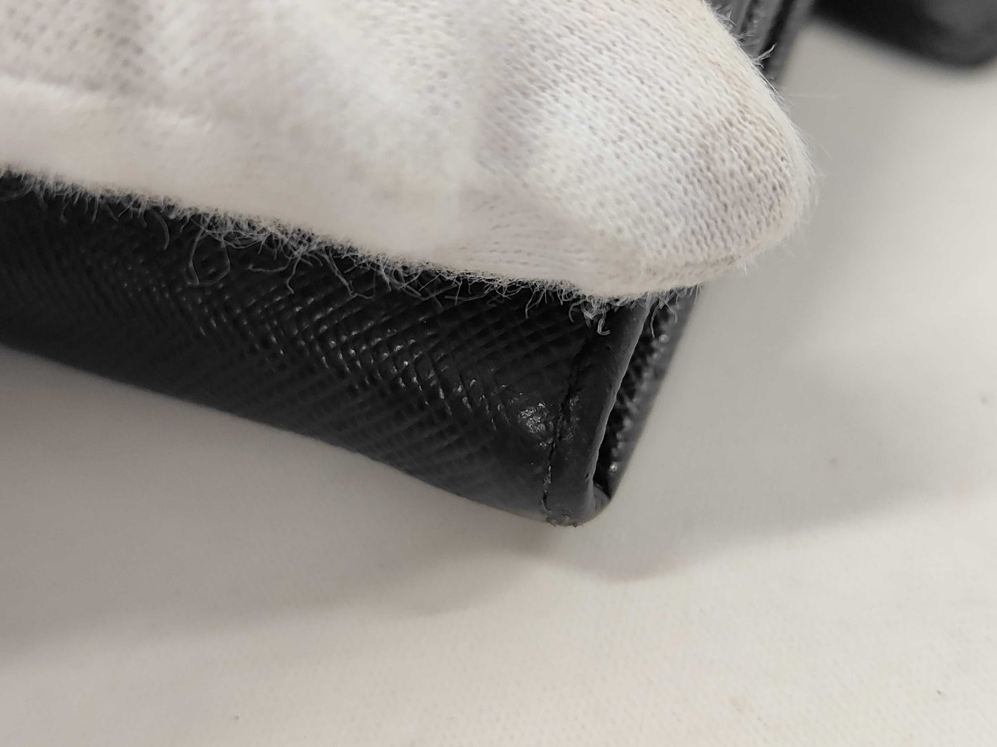 PRADA Prada Long Wallet Black with Gold Hardware and Saffiano Leather