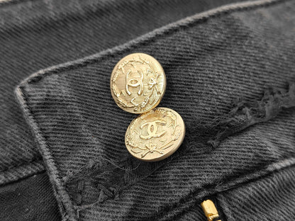 CHANEL CHANEL Runway Black Denim Pants