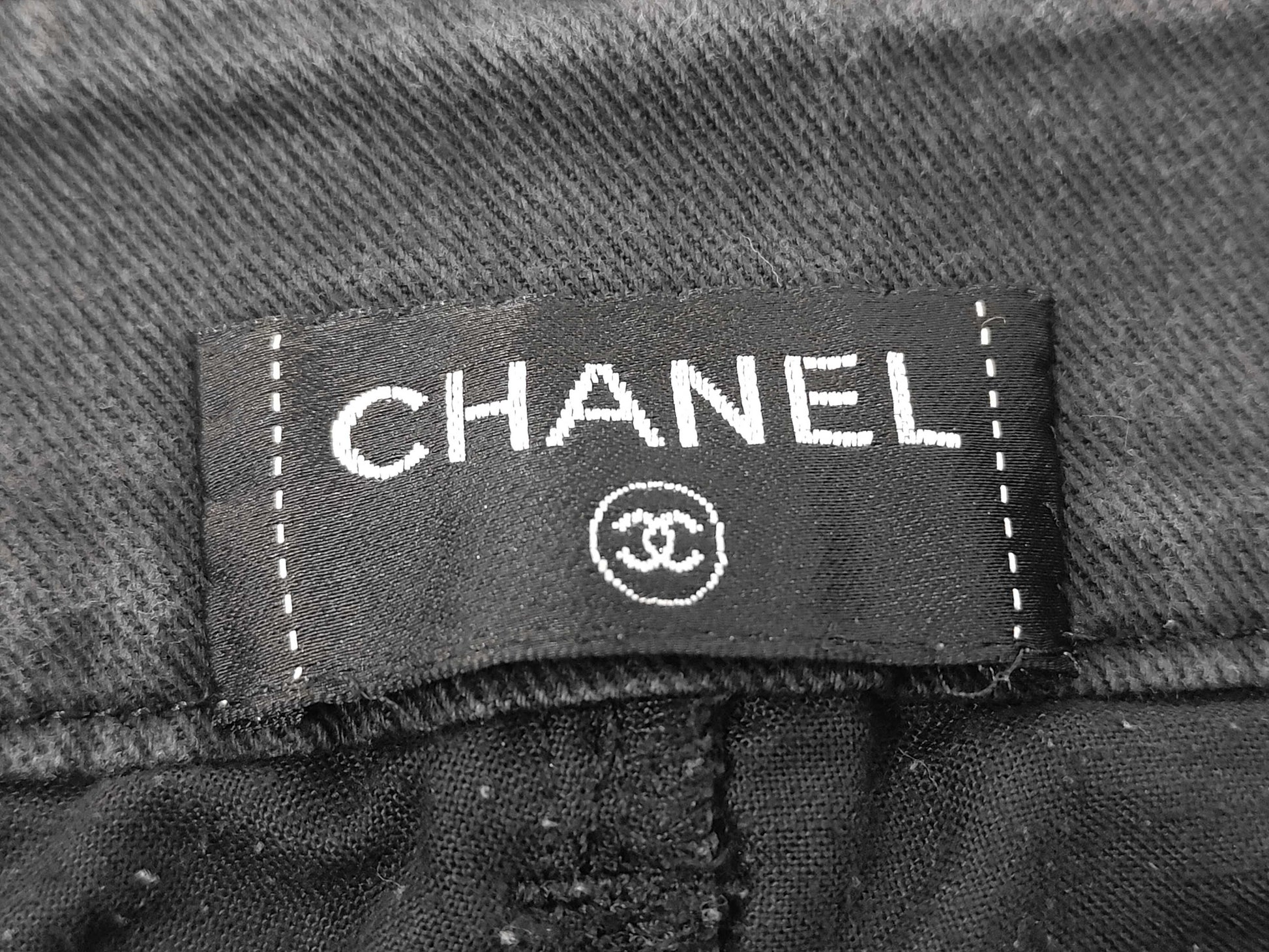 CHANEL CHANEL Runway Black Denim Pants