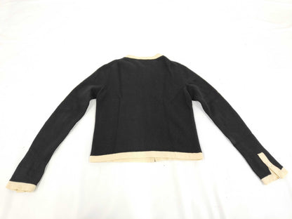 CHANEL CHANEL Cardigan Black x White Size 38 Cardigan