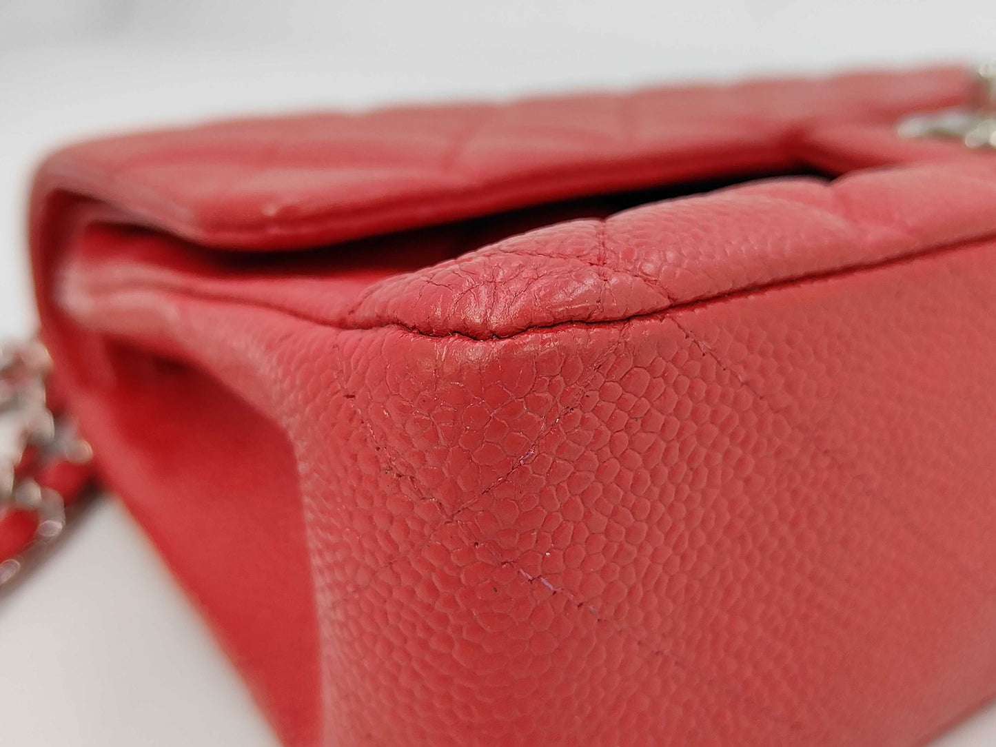 CHANEL CHANEL Matelasse Caviar Double Flap 25 Shoulder Bag with Seal