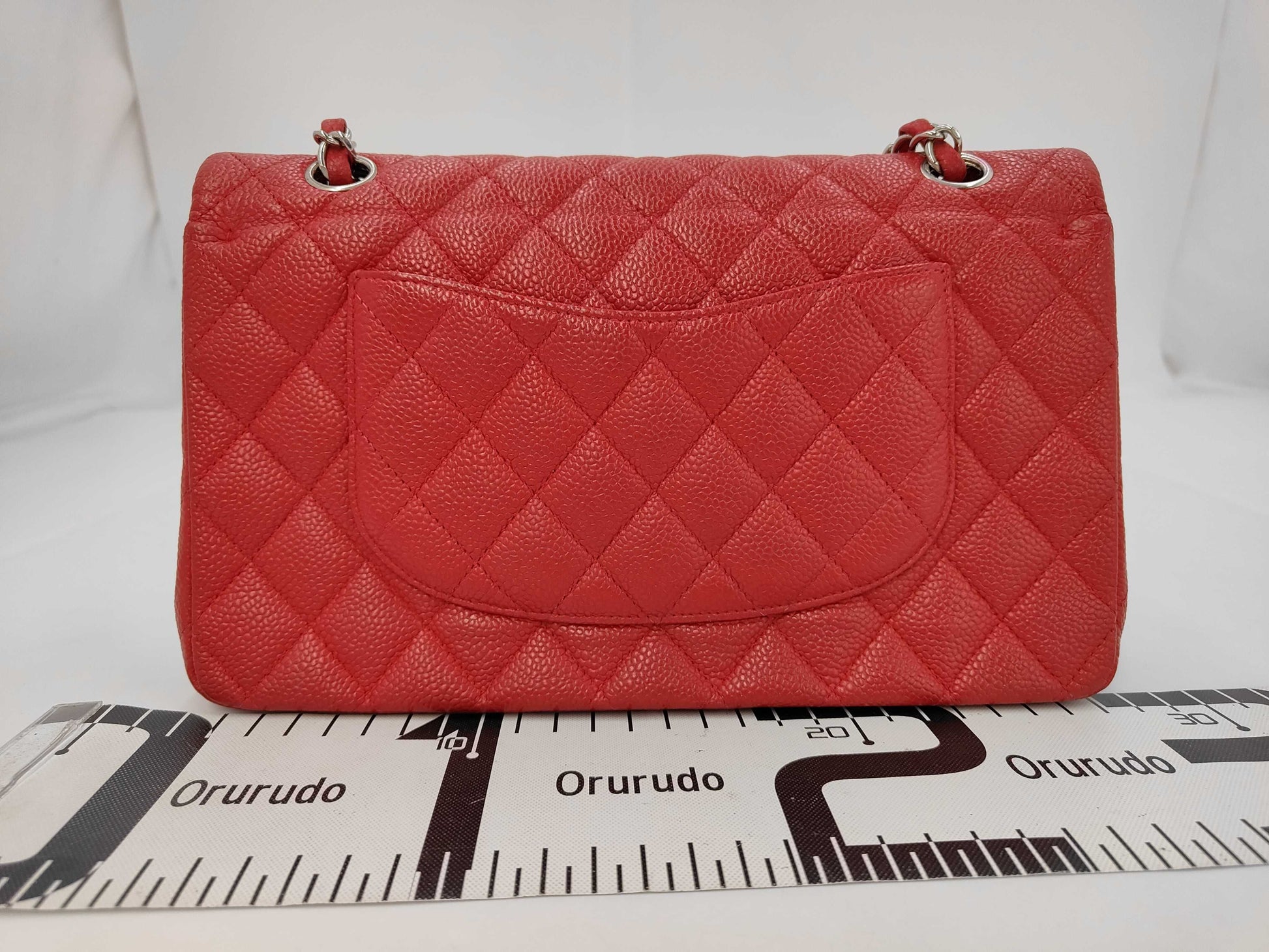 CHANEL CHANEL Matelasse Caviar Double Flap 25 Shoulder Bag with Seal