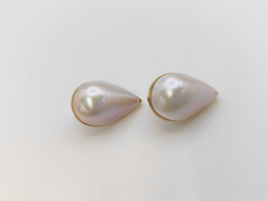 TASAKI Mabe Pearl 18K 6.9g Earrings 