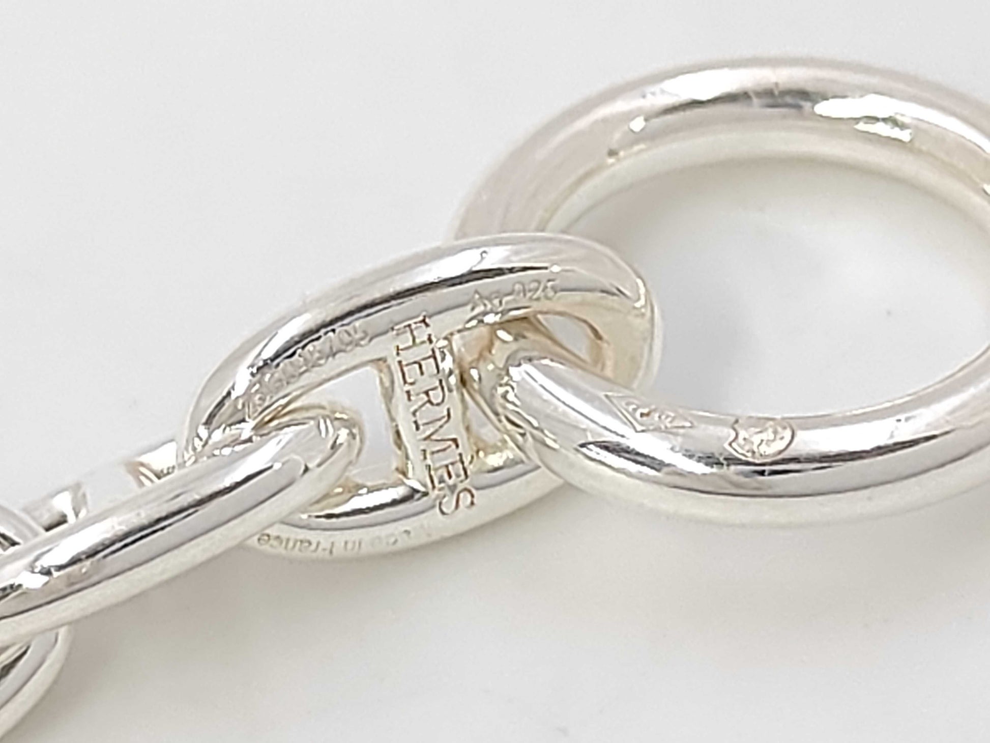 HERMES Chaine d'Ancre 25G Stamp TPM22 Links Bracelet/Bangle