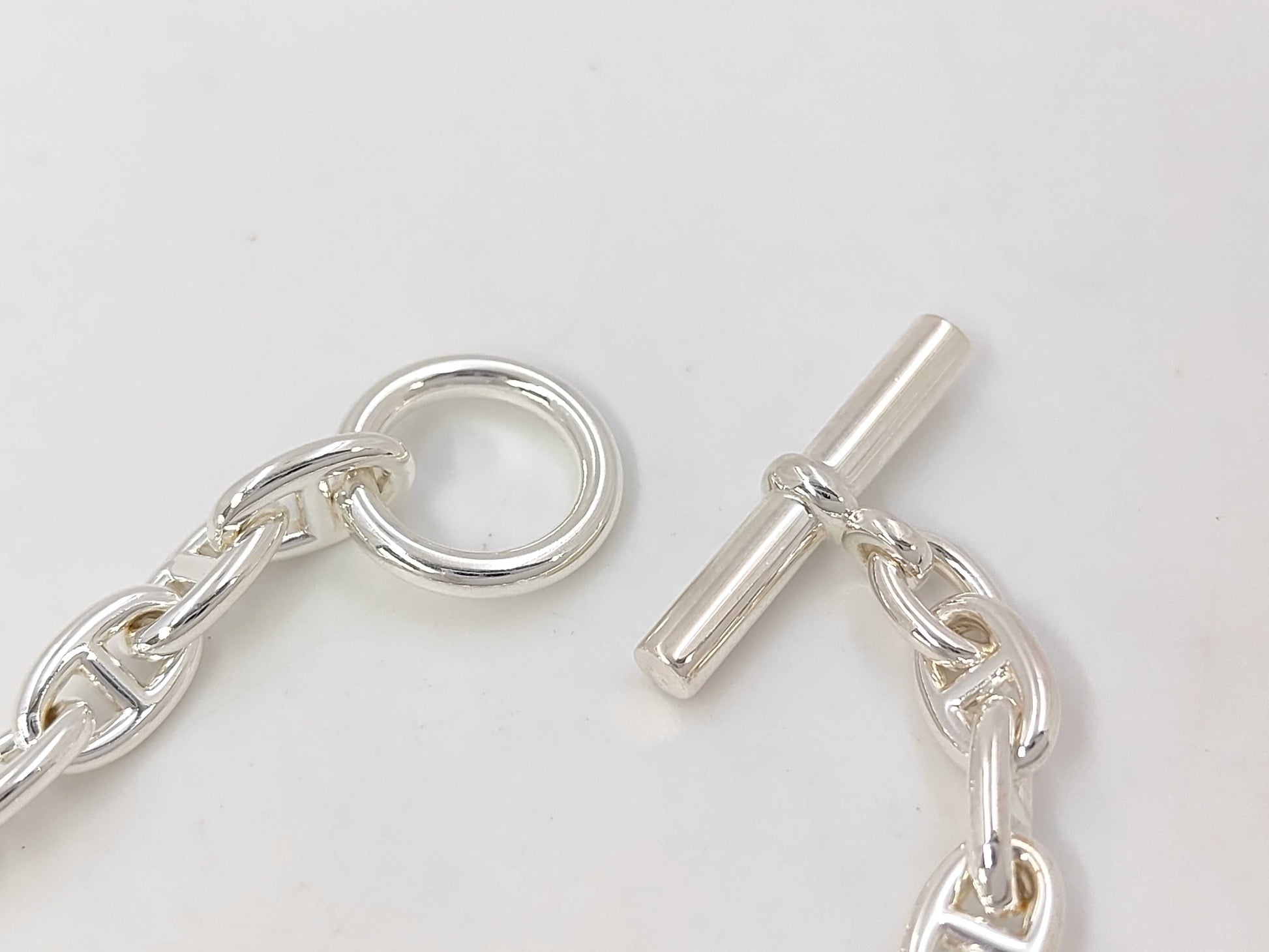 HERMES Chaine d'Ancre 25G Stamp TPM22 Links Bracelet/Bangle