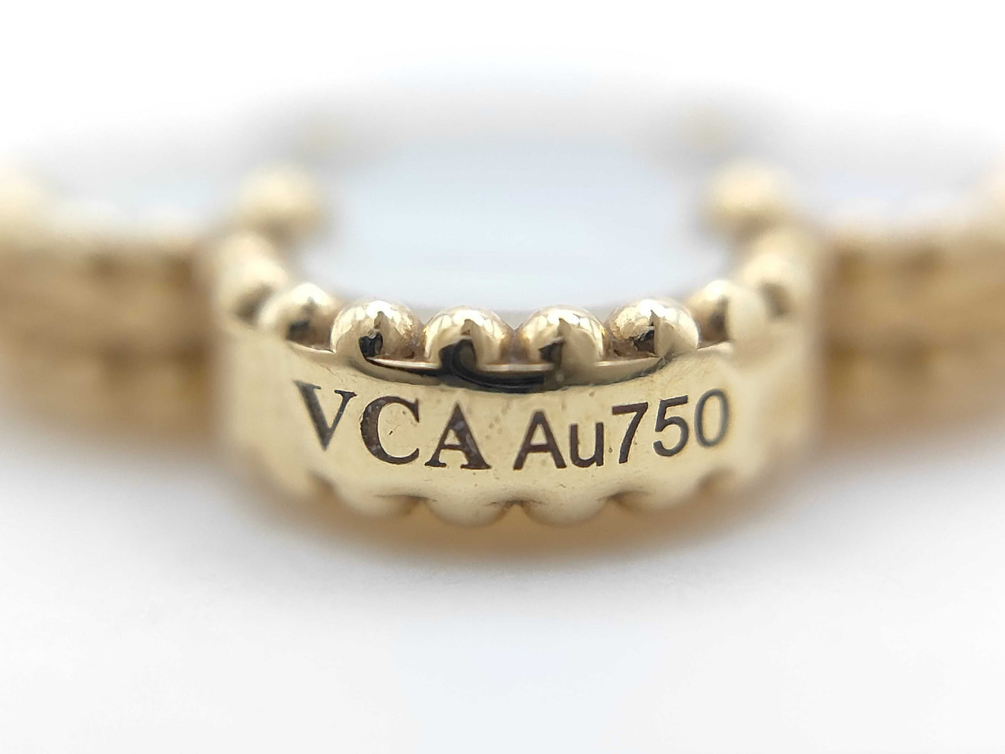 Van Cleef & Arpels Vintage Alhambra 20P Shell Necklace in Au750, 47.1g 