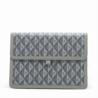 Dior CD Diamond PVC x Leather Second Bag with Box and Bag