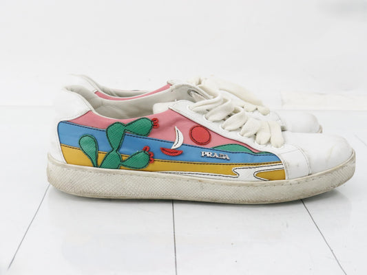 PRADA Saffiano Patch Sneakers Size 36 1/2 Sneakers