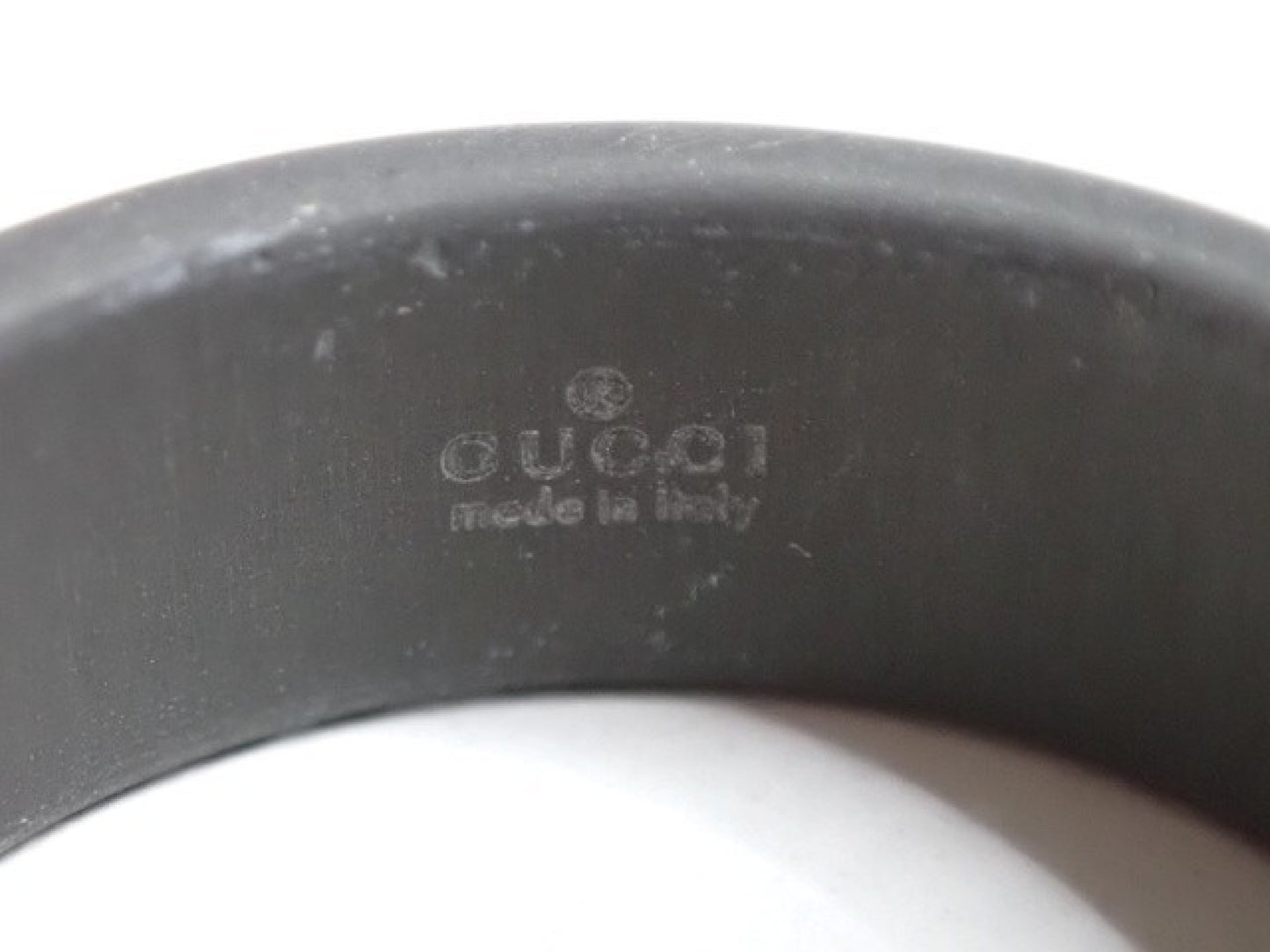 GUCCI Au750 Black Corundum Icon Ring #20 3.0g