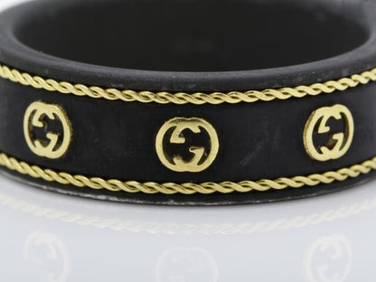 GUCCI Au750 Black Corundum Icon Ring #20 3.0g