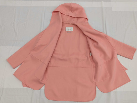 MaxMara Cutie Amano Angora Wool Cashgora Coat, Pink, Size 42