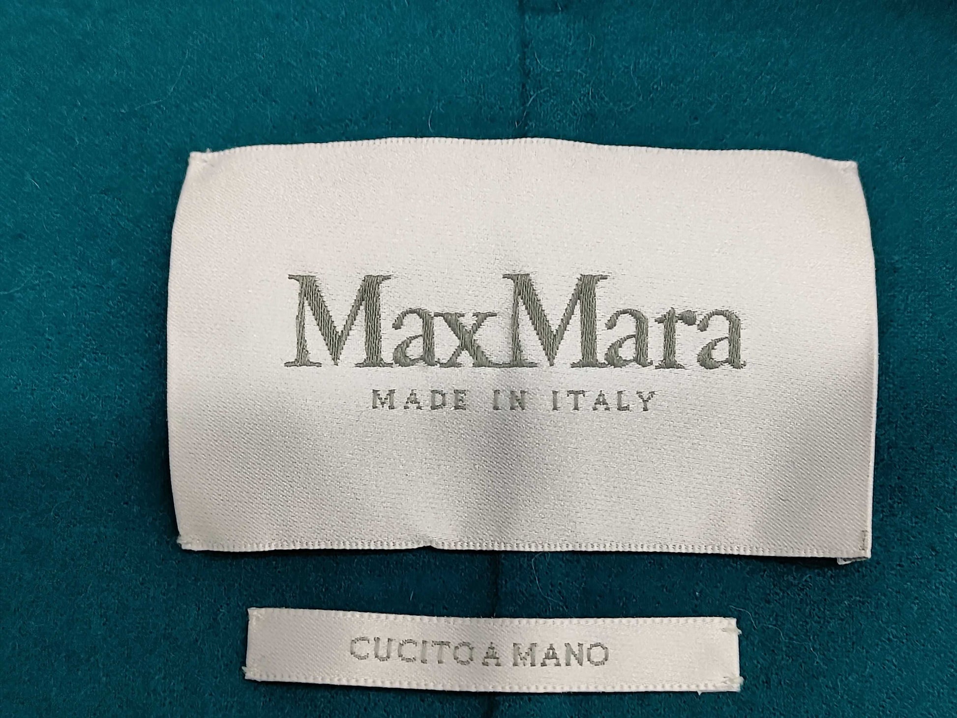 MaxMara Cutie Amano Angora Wool Cashgora Coat, Green, Size 36