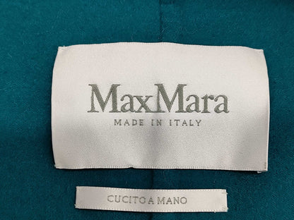 MaxMara Cutie Amano Angora Wool Cashgora Coat, Green, Size 36