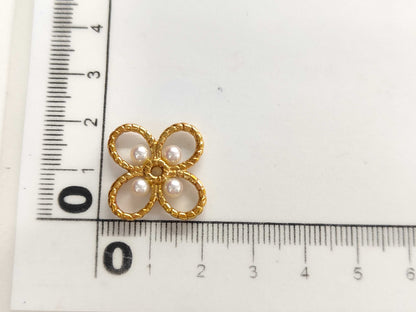 MIKIMOTO Pearl Pendant Top, Diameter: Approx. 3.5mm, 18K Gold, 3.9g 