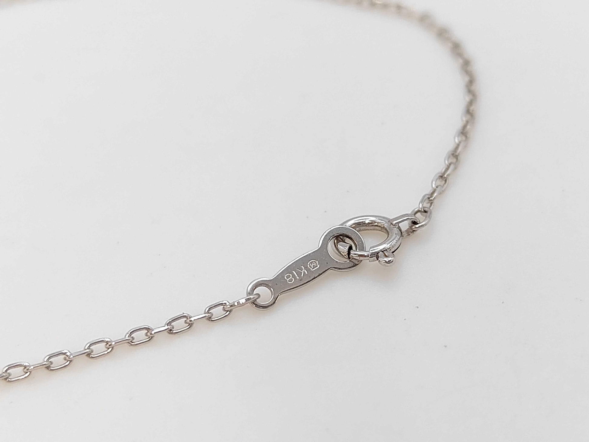 MIKIMOTO Pearl Necklace, Approx. 4.7mm Diameter, Diamond, 18K Gold, 3.5g 