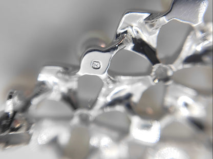 MIKIMOTO Pearl Brooch, Diameter approx. 3.8-4.0mm, Diamond, 18K Gold, 6.8g 