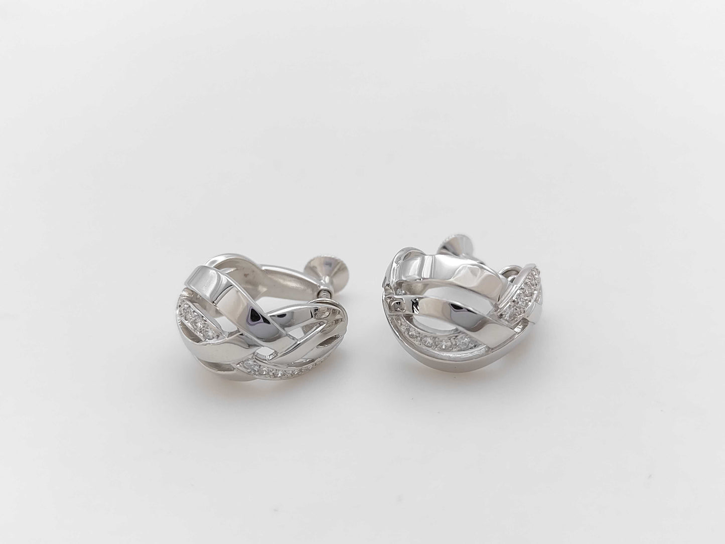 MIKIMOTO D0.08/0.08ct K18 8.8g Earrings 