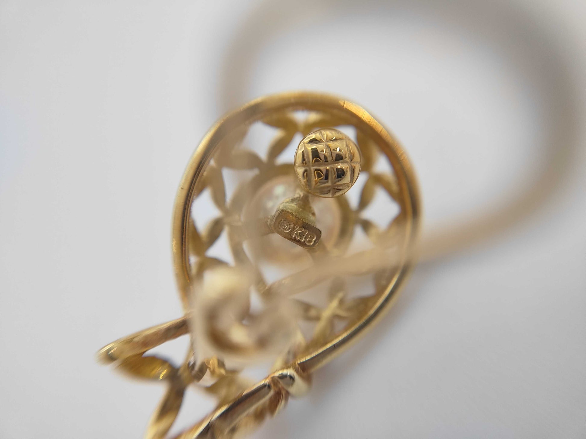 MIKIMOTO Pearl Earrings, Diameter: Approx. 6.7/6.8mm, 18K Gold, 9.3g 