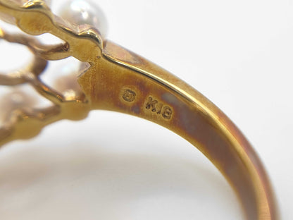 MIKIMOTO Pearl Ring, Diameter approx. 3.0-3.4mm, 18K Gold, 4.9g 