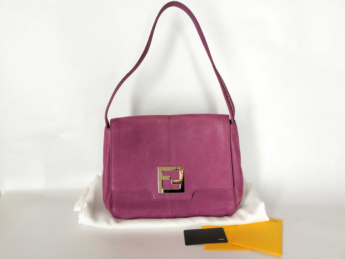 FENDI Mamma Bucket Nubuck Suede Shoulder Bag