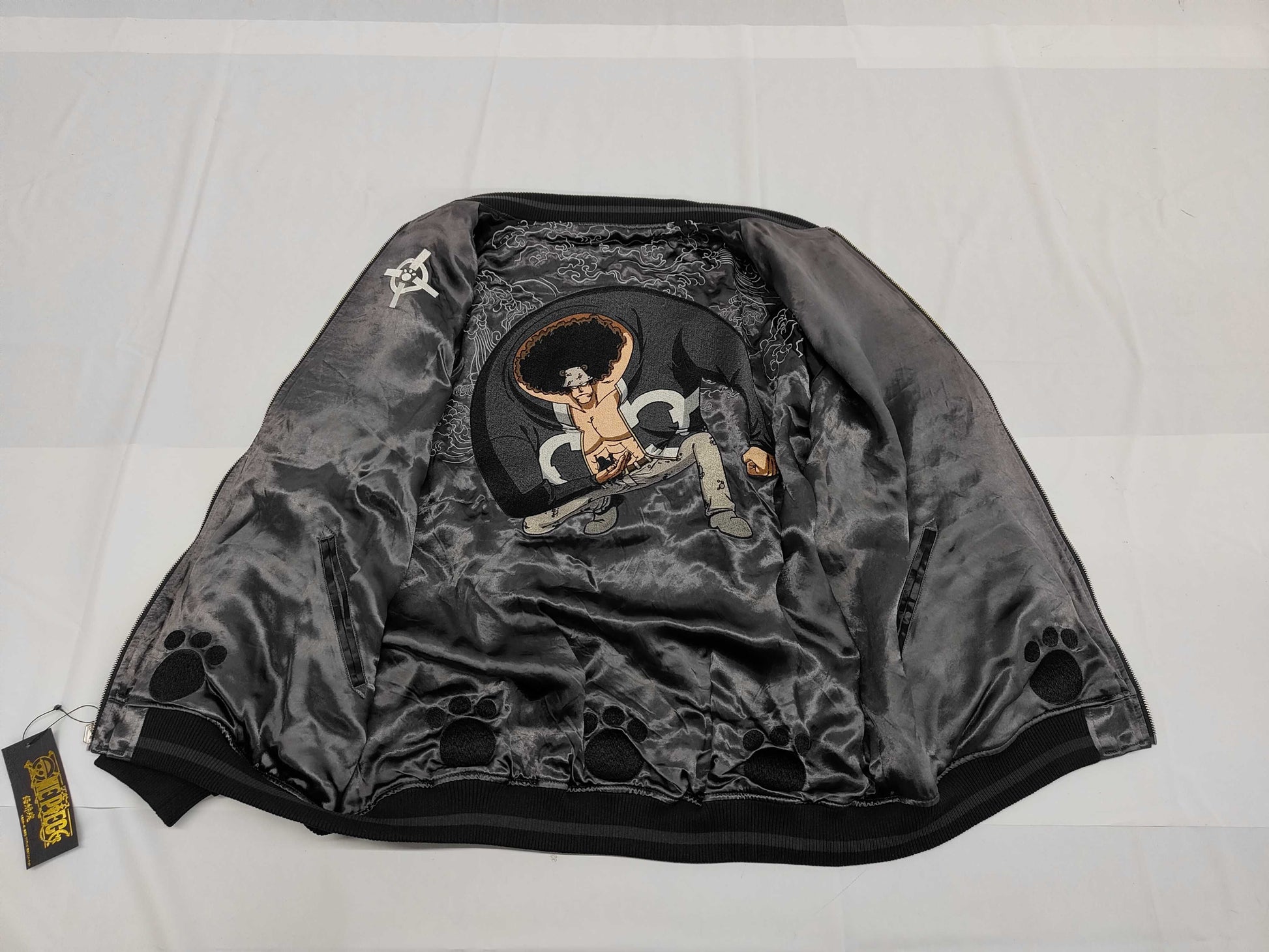 Karakuridama x One Piece Sukajan Bear Reversible Black XXXL Jacket