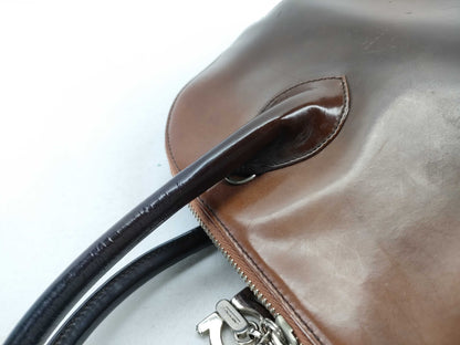 Salvatore Ferragamo Enamel Leather Gancini Gradient Handbag