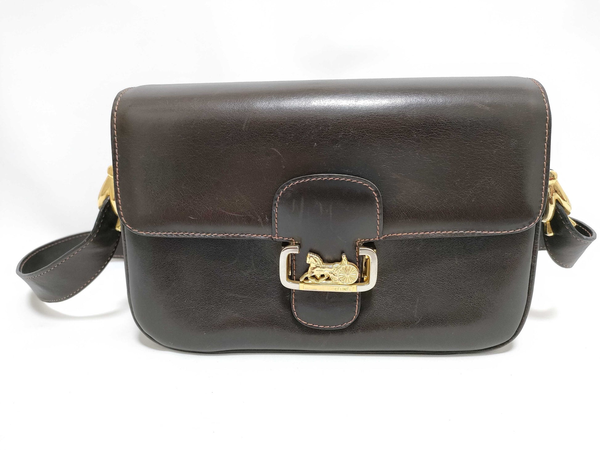 CELINE CELINE Shoulder Leather Shoulder Bag