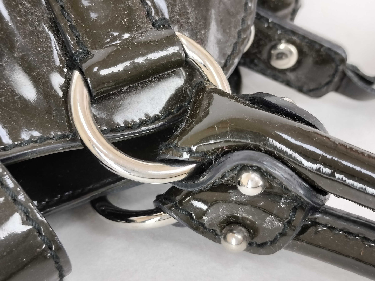 Salvatore Ferragamo Gancini Ferragamo Hand Enamel Handbag