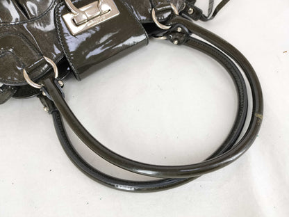 Salvatore Ferragamo Gancini Ferragamo Hand Enamel Handbag