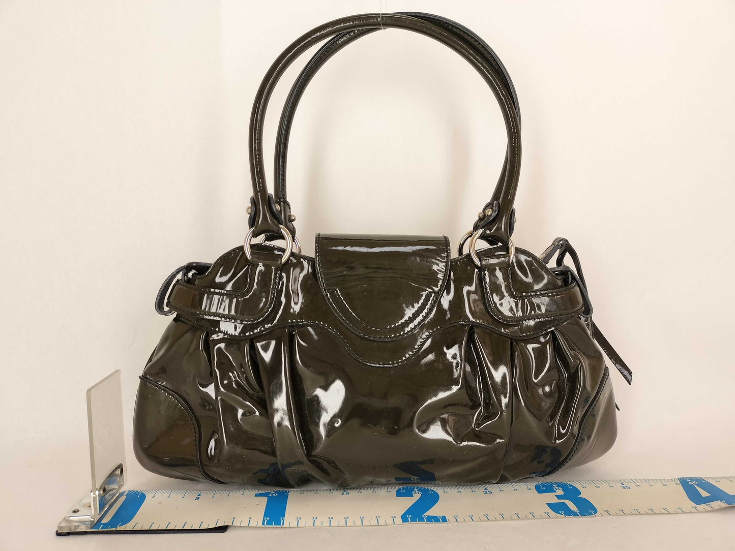 Salvatore Ferragamo Gancini Ferragamo Hand Enamel Handbag