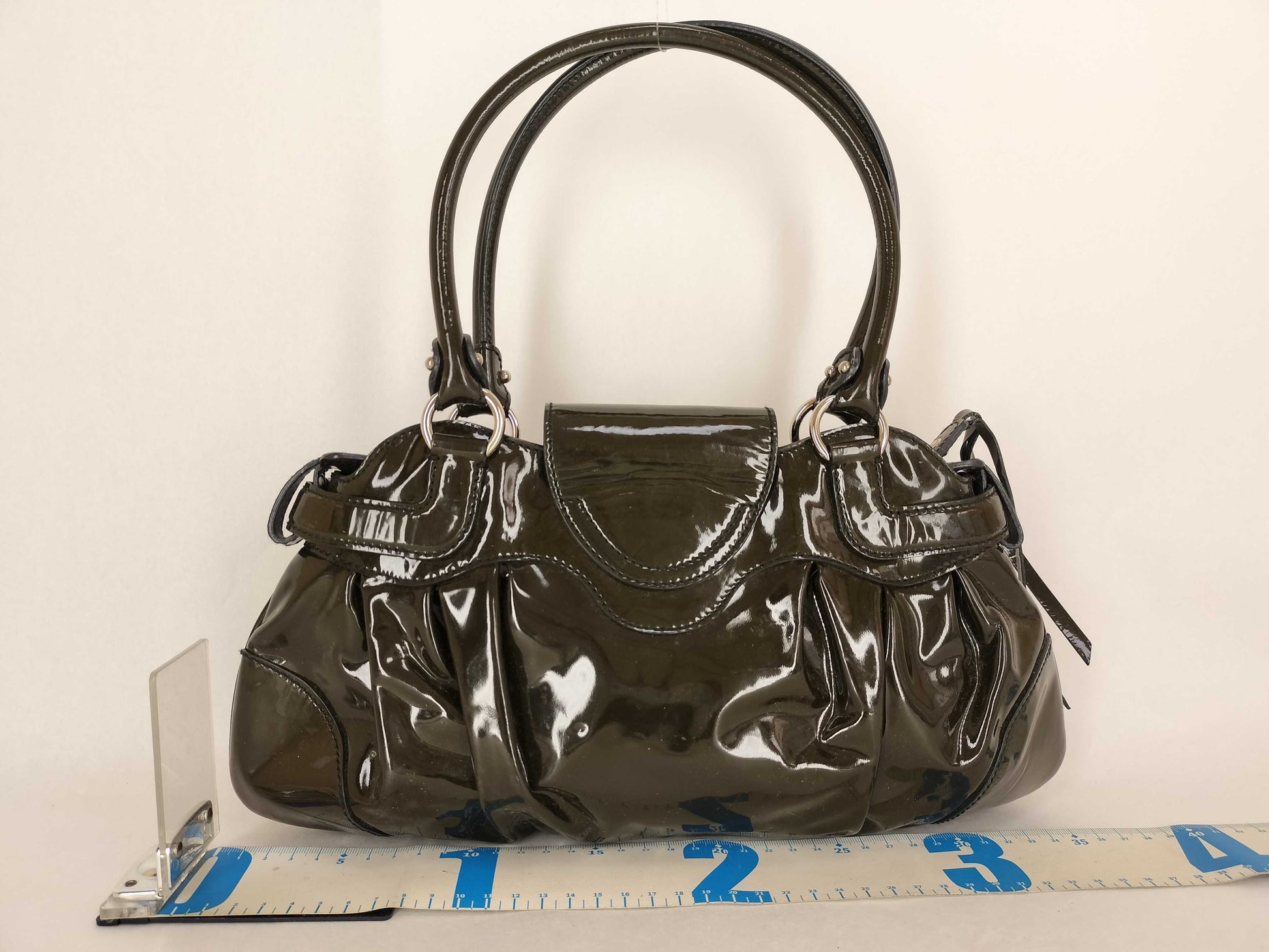 Salvatore Ferragamo Gancini Ferragamo Hand Enamel Handbag