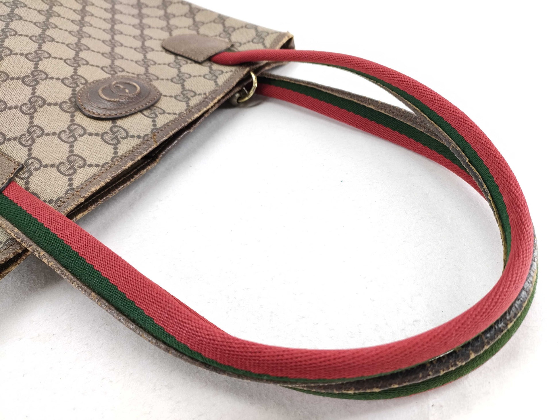 GUCCI GG Supreme GUCCI Sherry Line Tote Bag