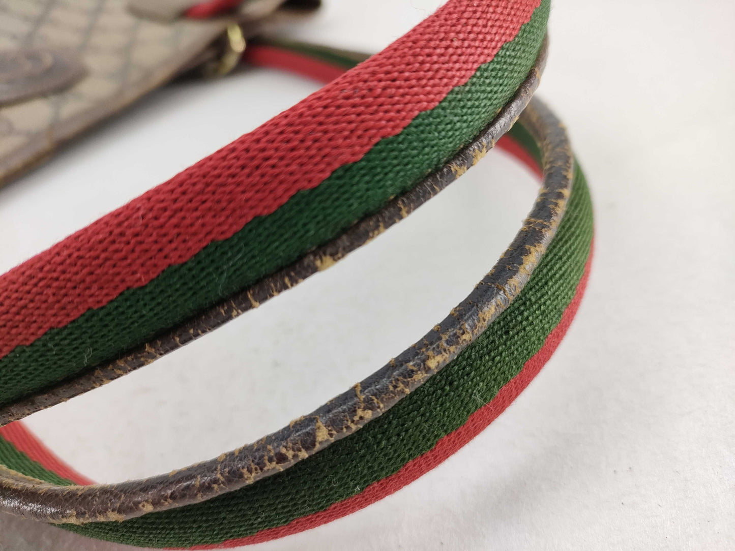 GUCCI GG Supreme GUCCI Sherry Line Tote Bag