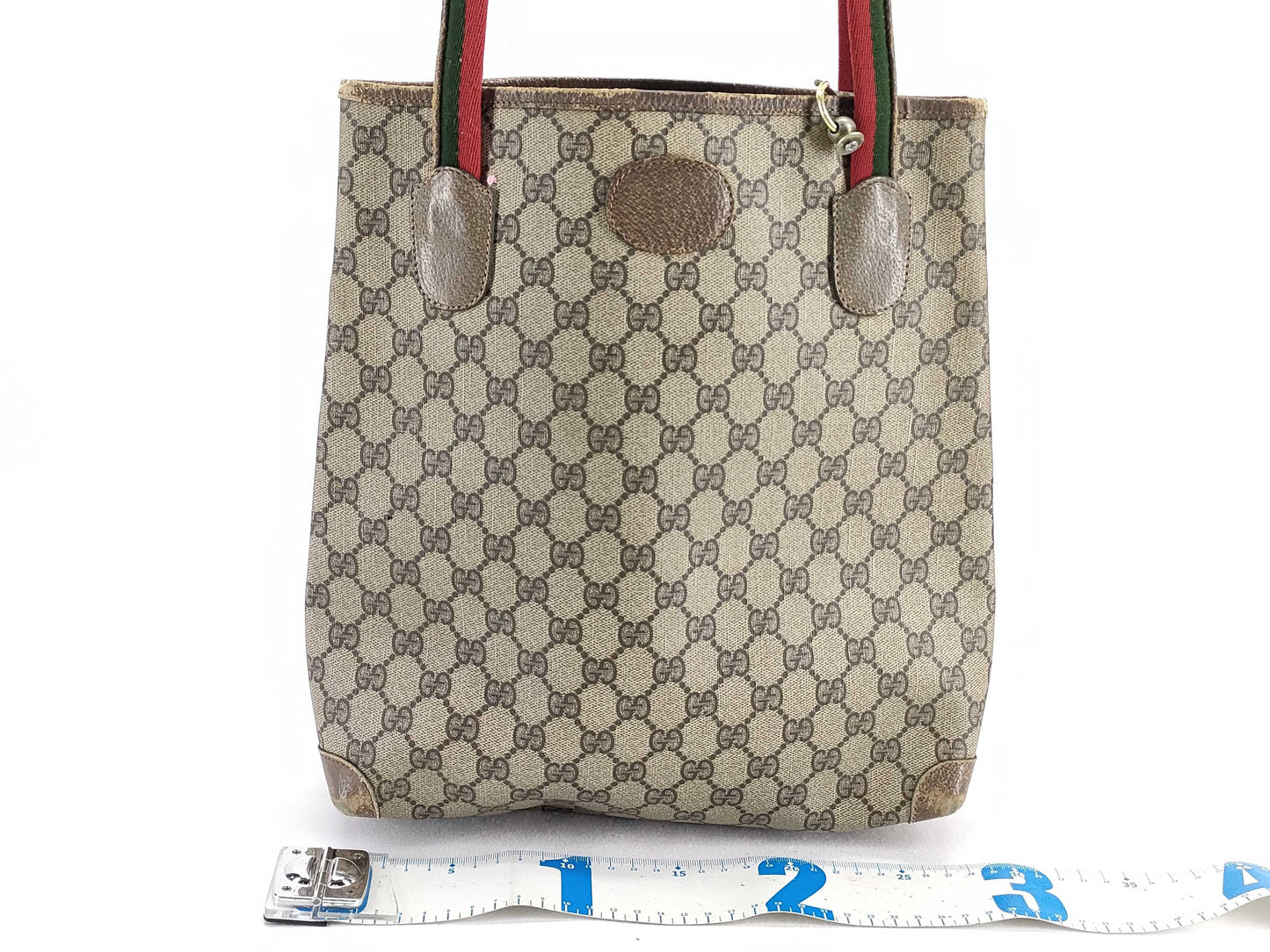 GUCCI GG Supreme GUCCI Sherry Line Tote Bag