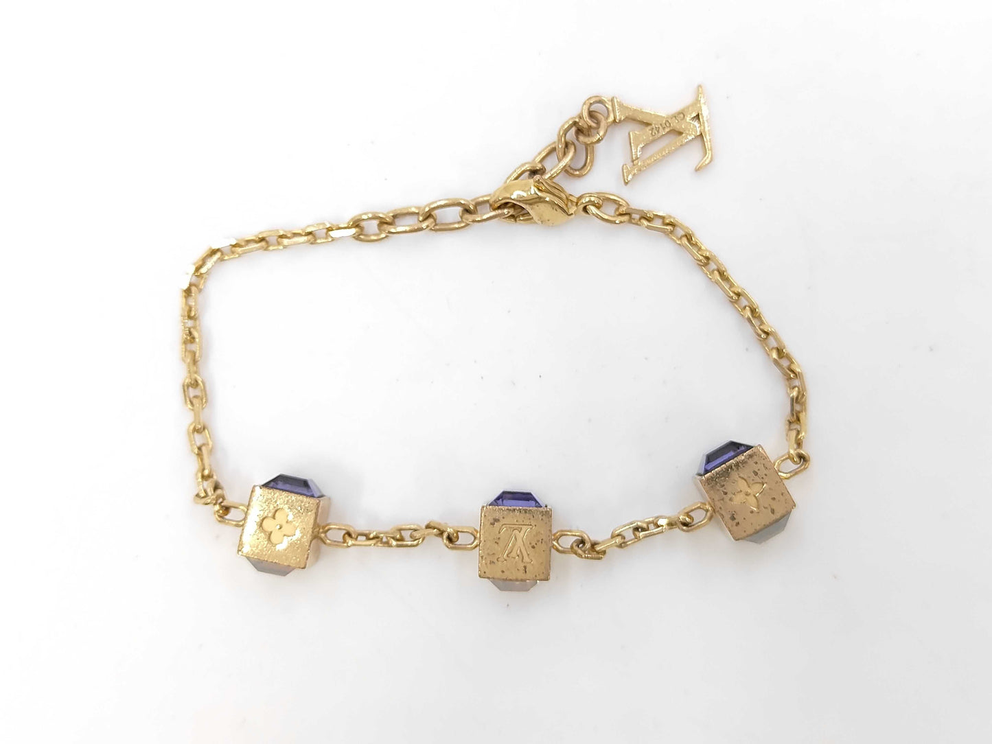 LOUIS VUITTON Brass Gamble Bracelet/Bangle